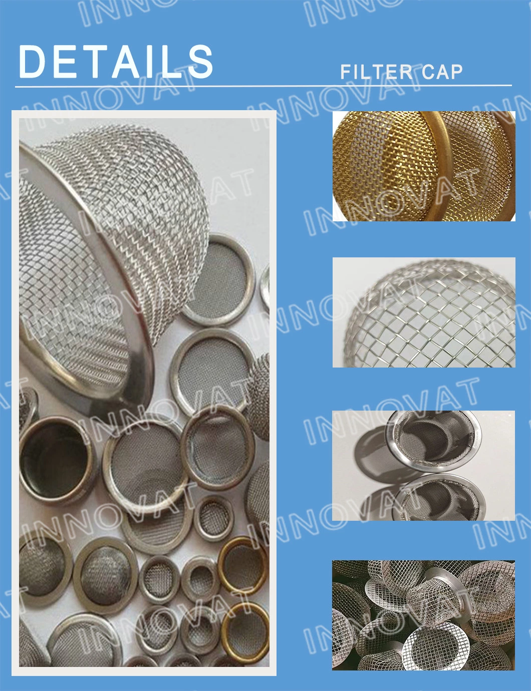 Stainless Steel 304 Wire Mesh Garden Hose Washer Sink Drain Strainer Tap Water Bottle Filter Cap