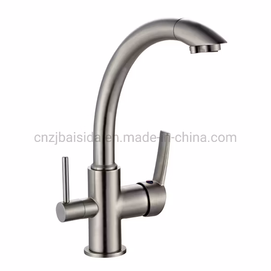 Grifos de cocina de latón OEM de 3 vías para agua potable, agua purificada