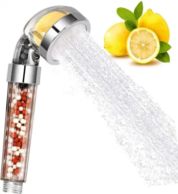 Cabezal de ducha con cuentas minerales iónicas para baño con filtro de ducha de vitamina C